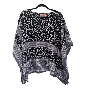 Theodora & Callum Viscose Poncho Graphic Poncho‎ Top Animal Print Size O/S